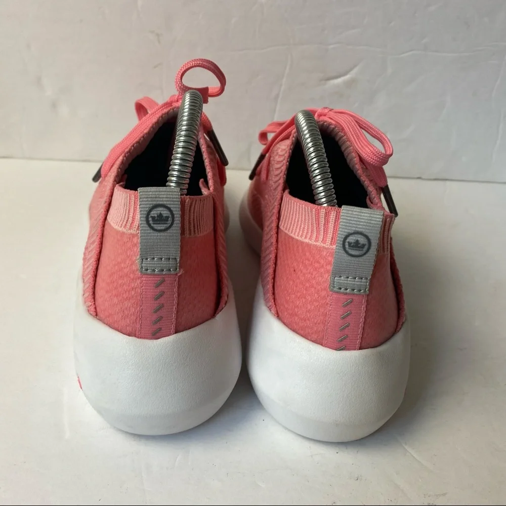 Peter Millar Women's Hyperlight Glide Athleisure Sneakers Pink White Size 6 Knit